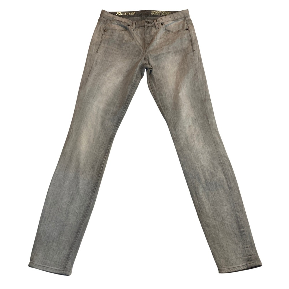 Madewell Skinny Skinny Jeans Gray Wash Stretch Denim 29x32 Slim Fit Pants